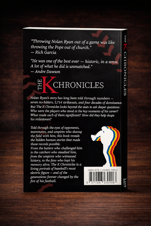 Back cover of The K Chronicles book
